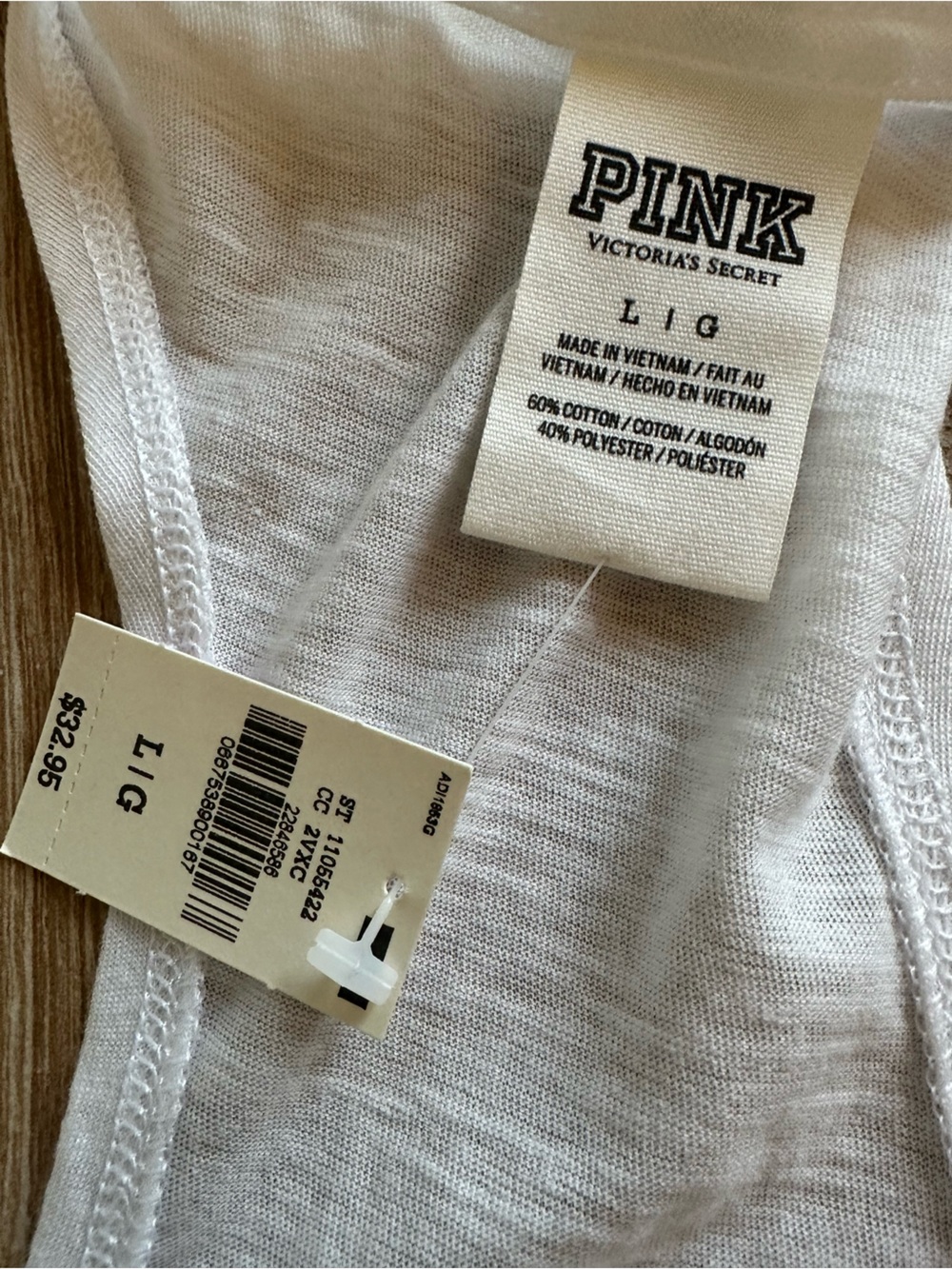(2) Victoria's Secret PINK  1- tank top green & 2- Gold  sequins Size Large - Picture 4 of 6